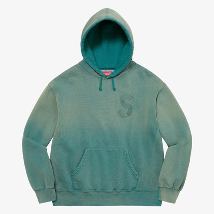 Supreme Hooded Sweatshirt 'Overdyed S Logo' Teal (SS23) - SOLE SERIOUSS (1)