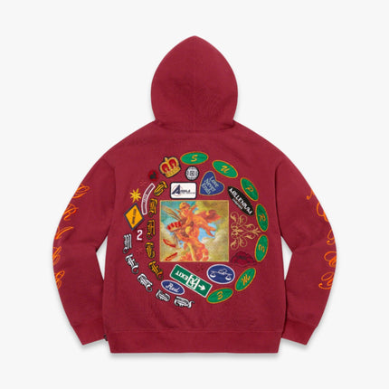 Supreme Hooded Sweatshirt 'Patches Spiral' Cardinal (SS23) - SOLE SERIOUSS (2)