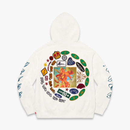 Supreme Hooded Sweatshirt 'Patches Spiral' White (SS23) - SOLE SERIOUSS (2)