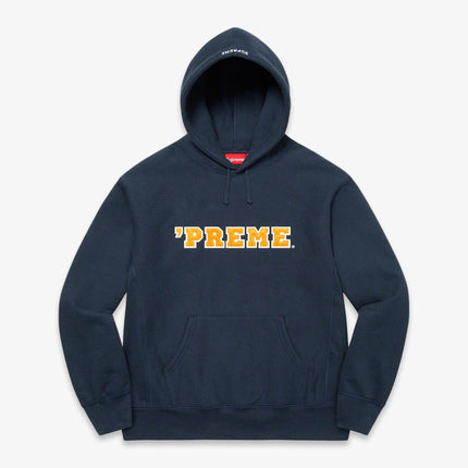 Supreme Hooded Sweatshirt 'Preme' Navy (FW22) - SOLE SERIOUSS (1)