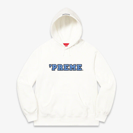 Supreme Hooded Sweatshirt 'Preme' White (FW22) - SOLE SERIOUSS (1)