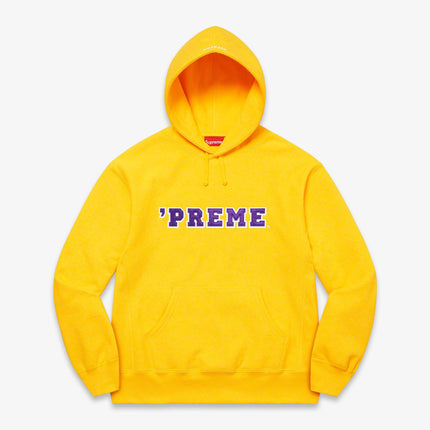 Supreme Hooded Sweatshirt 'Preme' Yellow (FW22) - SOLE SERIOUSS (1)