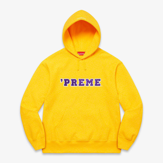 Supreme Hooded Sweatshirt 'Preme' Yellow (FW22) - SOLE SERIOUSS (1)