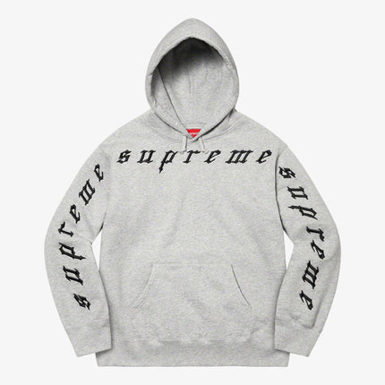 Supreme Hooded Sweatshirt 'Raised Embroidery' Heather Grey FW21 - SOLE SERIOUSS (1)