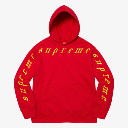 Supreme Hooded Sweatshirt 'Raised Embroidery' Red FW21 - SOLE SERIOUSS (1)