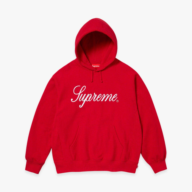 Supreme Hooded Sweatshirt 'Raised Script' Red FW23 - Atelier-lumieres Cheap Sneakers Sales Online (1)