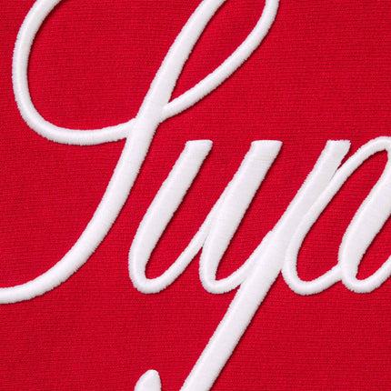 Supreme Hooded Sweatshirt 'Raised Script' Red FW23 - Atelier-lumieres Cheap Sneakers Sales Online (2)