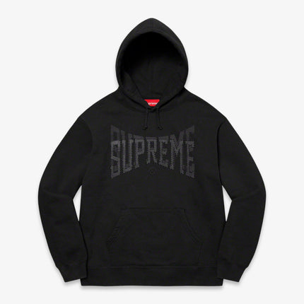 Supreme Hooded Sweatshirt 'Rhinestone Shadow' Black (FW22) - SOLE SERIOUSS (1)