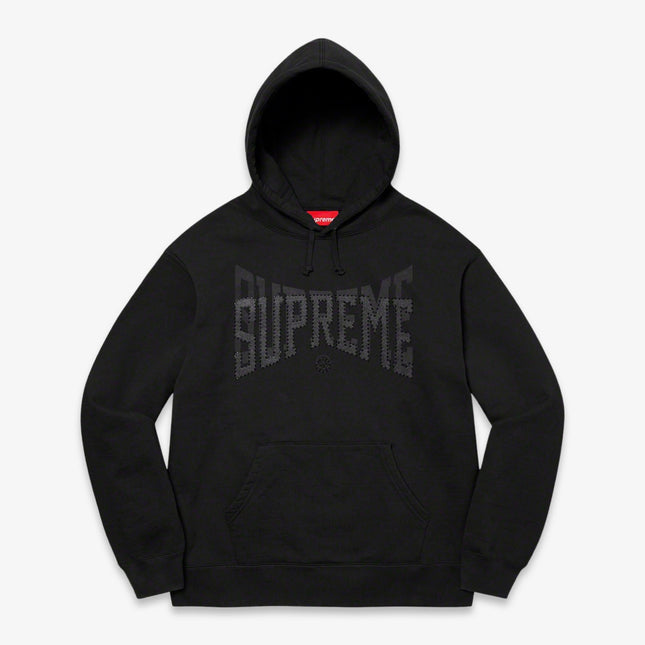 Supreme Hooded Sweatshirt 'Rhinestone Shadow' Black (FW22) - SOLE SERIOUSS (1)