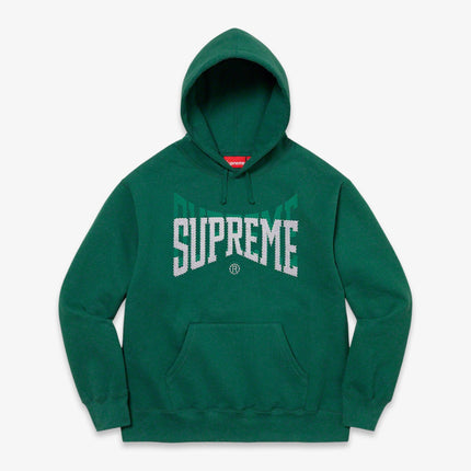 Supreme Hooded Sweatshirt 'Rhinestone Shadow' Dark Green (FW22) - SOLE SERIOUSS (1)