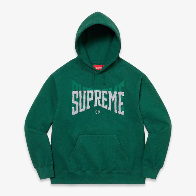 Supreme Hooded Sweatshirt 'Rhinestone Shadow' Dark Green (FW22) - SOLE SERIOUSS (1)