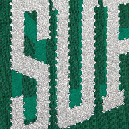 Supreme Hooded Sweatshirt 'Rhinestone Shadow' Dark Green (FW22) - SOLE SERIOUSS (2)