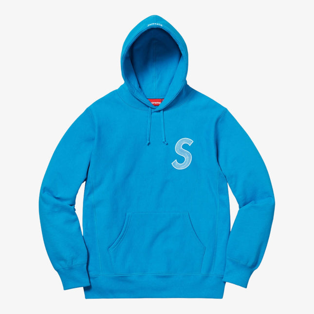 Supreme Hooded Sweatshirt 'S Logo' Bright Royal (FW18) - SOLE SERIOUSS (1)