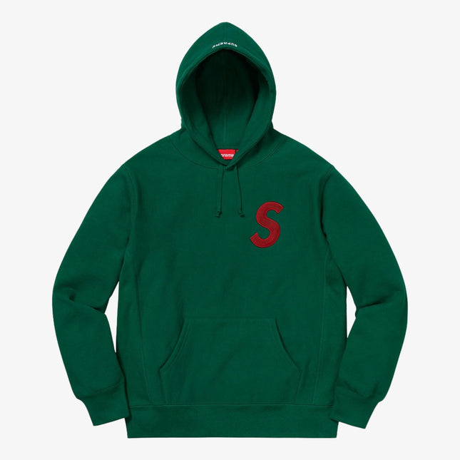 Supreme Hooded Sweatshirt 'S Logo' Dark Green (FW18) - SOLE SERIOUSS (1)