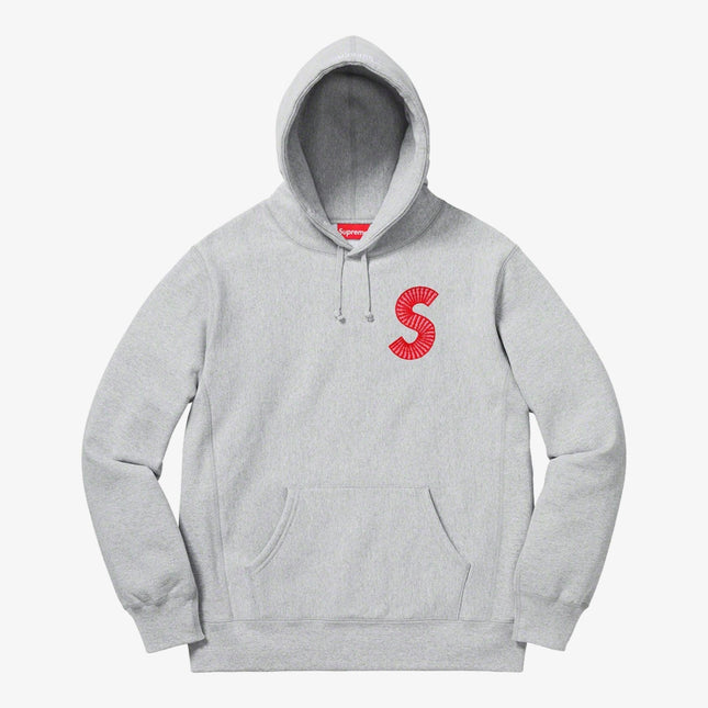 Supreme Hooded Sweatshirt 'S Logo' Heather Grey (FW20) - SOLE SERIOUSS (1)