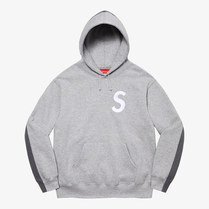 Supreme Hooded Sweatshirt 'S Logo Split' Heather Grey (FW21) - SOLE SERIOUSS (1)