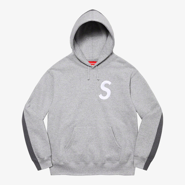 Supreme Hooded Sweatshirt 'S Logo Split' Heather Grey (FW21) - SOLE SERIOUSS (1)