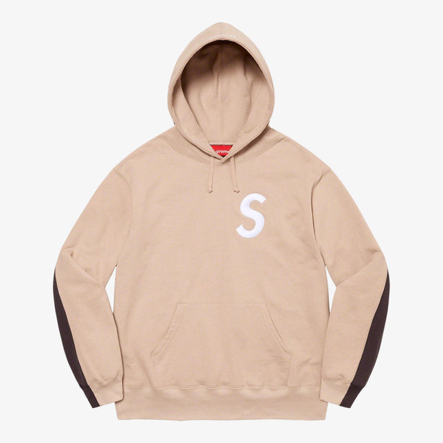 Supreme Hooded Sweatshirt 'S Logo Split' Tan (FW21) - SOLE SERIOUSS (1)