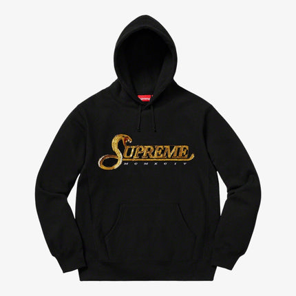 Supreme Hooded Sweatshirt 'Sequin Viper' Black (FW19) - SOLE SERIOUSS (1)