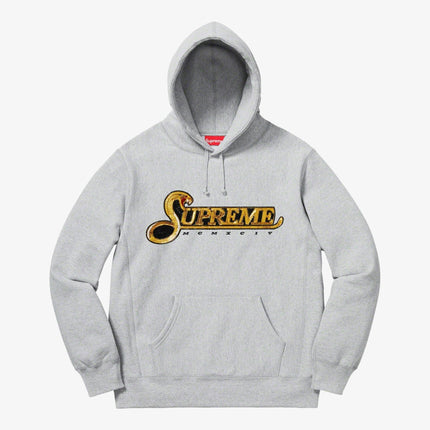 Supreme Hooded Sweatshirt 'Sequin Viper' Heather Grey FW19 - SOLE SERIOUSS (1)