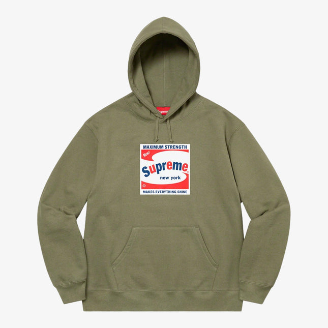 Supreme Hooded Sweatshirt 'Shine' Light Olive (SS21) - SOLE SERIOUSS (1)