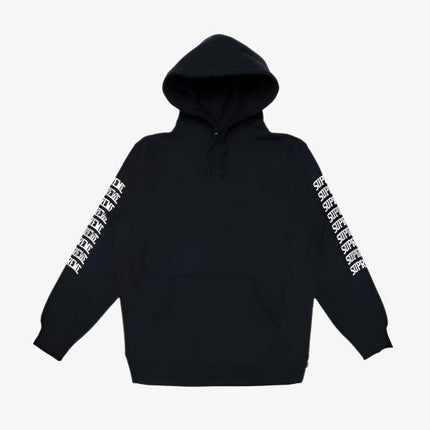 Supreme Hooded Sweatshirt 'Sleeve Arc' Black (SS17) - SOLE SERIOUSS (1)