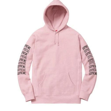 Supreme Hooded Sweatshirt 'Sleeve Arc' Dusty Pink SS17 - SOLE SERIOUSS (1)