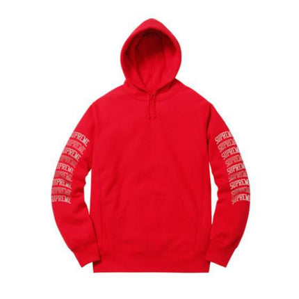 Supreme Hooded Sweatshirt 'Sleeve Arc' Red SS17 - SOLE SERIOUSS (1)
