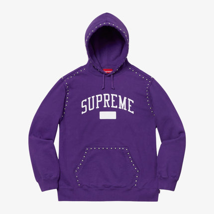 Supreme Hooded Sweatshirt 'Studded' Purple FW18 - SOLE SERIOUSS (1)