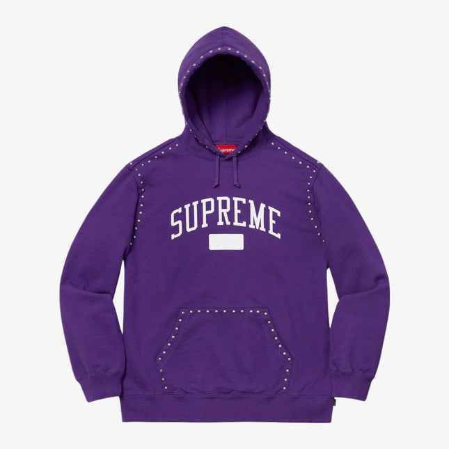 Supreme Hooded Sweatshirt 'Studded' Purple (FW18) - SOLE SERIOUSS (1)