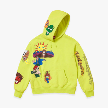 Supreme Hooded Sweatshirt 'Sunrise' Acid Green (FW23) - SOLE SERIOUSS (2)