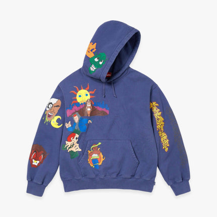 Supreme Hooded Sweatshirt 'Sunrise' Washed Navy (FW23) - SOLE SERIOUSS (2)