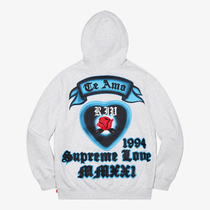 Supreme Hooded Sweatshirt 'Supreme Love' Ash Grey (SS21) - SOLE SERIOUSS (2)