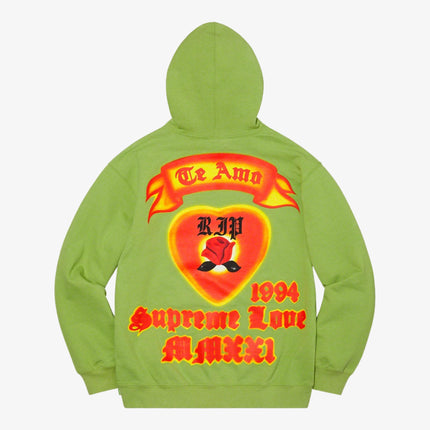 Supreme Hooded Sweatshirt 'Supreme Love' Lime (SS21) - SOLE SERIOUSS (2)