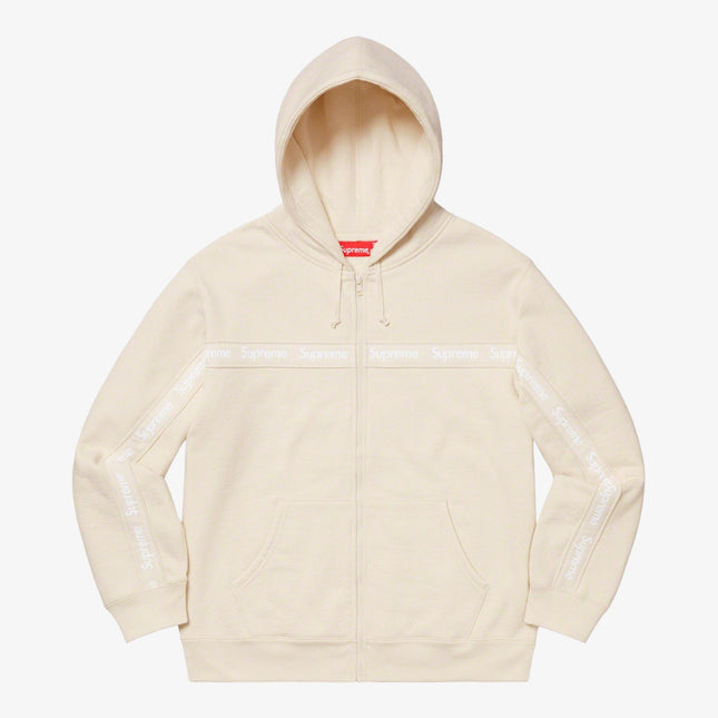 Supreme Hooded Sweatshirt 'Text Stripe' Natural (FW19) - SOLE SERIOUSS (1)