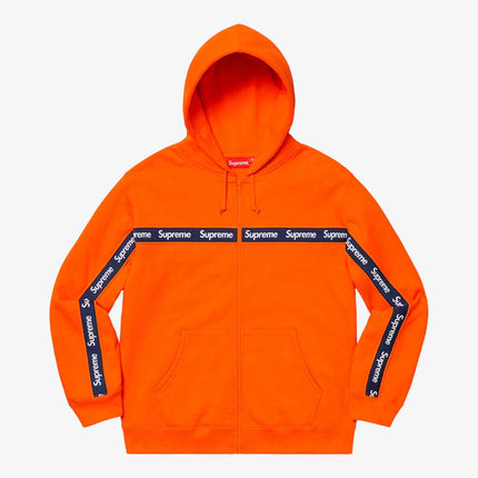 Supreme Hooded Sweatshirt 'Text Stripe' Orange (FW19) - SOLE SERIOUSS (1)