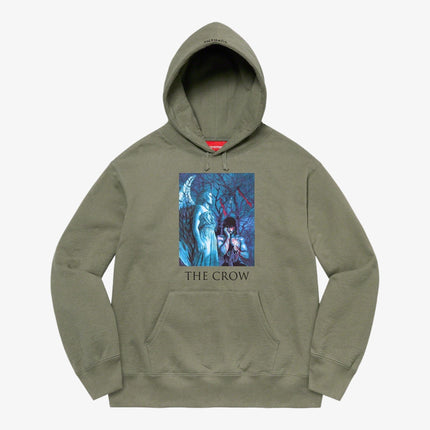 Supreme Hooded Sweatshirt 'The Crow' Light Olive (FW21) - SOLE SERIOUSS (1)