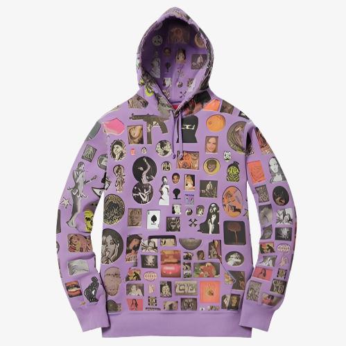 Supreme Hooded Sweatshirt 'Thrills' Dusty Lavender (SS17) - SOLE SERIOUSS (1)