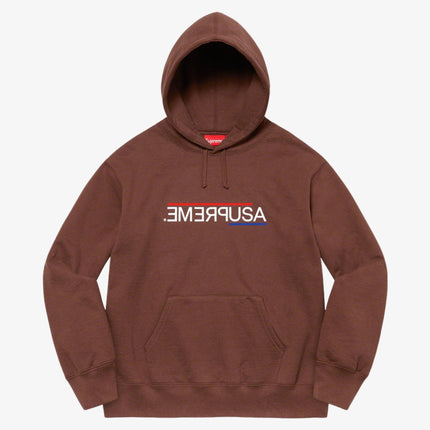 Supreme Hooded Sweatshirt 'USA' Dark Brown FW21 - SOLE SERIOUSS (1)