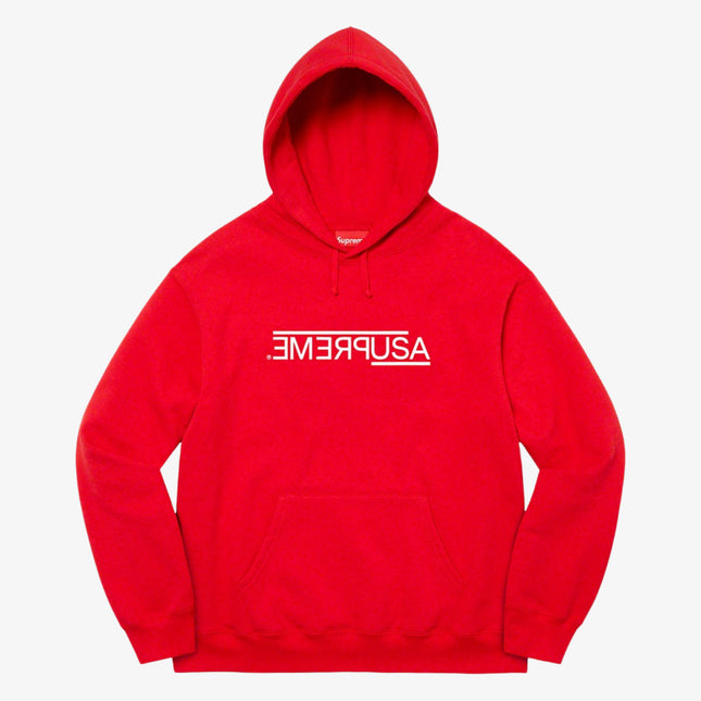 Supreme Hooded Sweatshirt 'USA' Red (FW21) - SOLE SERIOUSS (1)