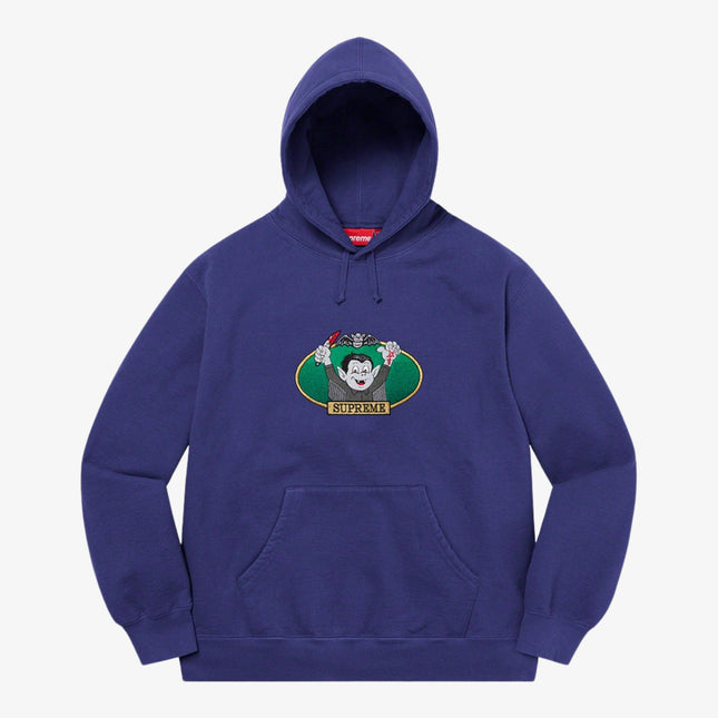 Supreme Hooded Sweatshirt 'Vampire Boy' Washed Navy (SS21) - SOLE SERIOUSS (1)