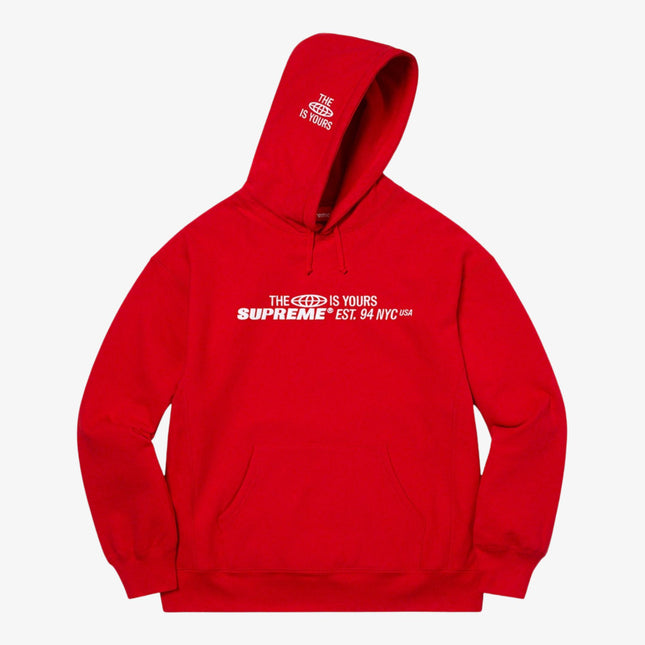 Supreme Hooded Sweatshirt 'World Is Yours' Red (SS21) - SOLE SERIOUSS (1)