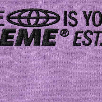 Supreme Hooded Sweatshirt 'World Is Yours' Violet (SS21) - SOLE SERIOUSS (2)