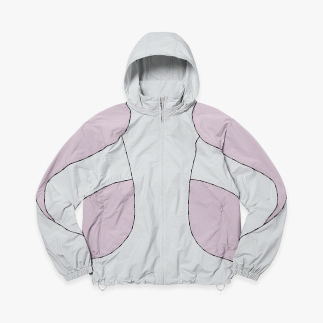 Supreme Hooded Track Jacket 'Logo Piping' Grey (FW23) - SOLE SERIOUSS (1)