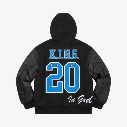 Supreme Hooded Varsity Jacket 'King' Black (FW20) - SOLE SERIOUSS (2)