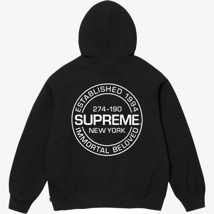 Supreme ‘Immortal Beloved / Circle Logo 274-190’ Hooded Sweatshirt Black (SS24) - SOLE SERIOUSS (2)