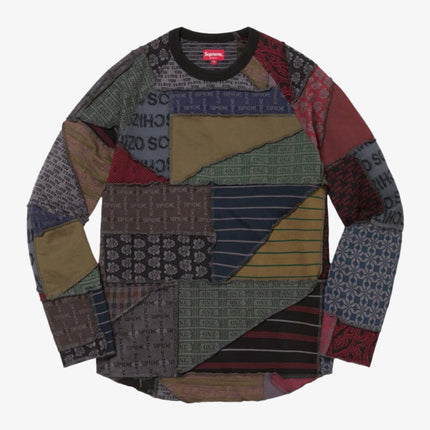 Supreme L/S Long Sleeve Top 'Patchwork Jacquard' Black (SS23) | SOLE SERIOUSS [1]