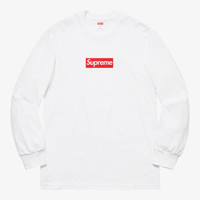 Supreme L/S Tee 'Box Logo' White (FW20) - SOLE SERIOUSS (1)