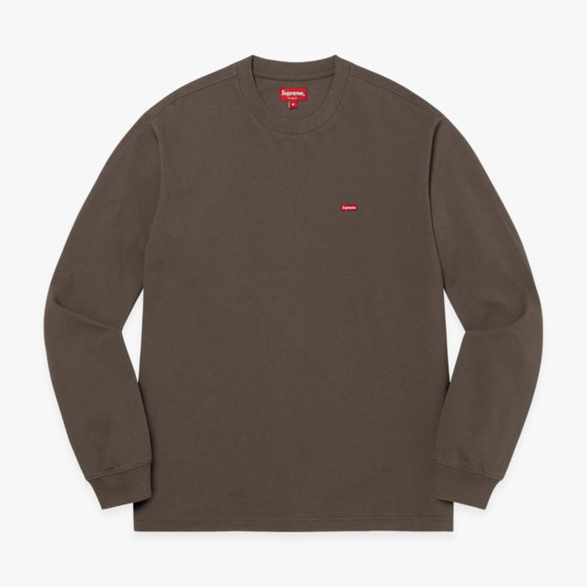 Supreme L/S Tee 'Small Box' Brown SS23 - SOLE SERIOUSS (1)