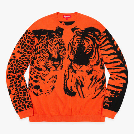 Supreme L/S Top 'Big Cats Jacquard' Orange (SS23) - SOLE SERIOUSS (1)